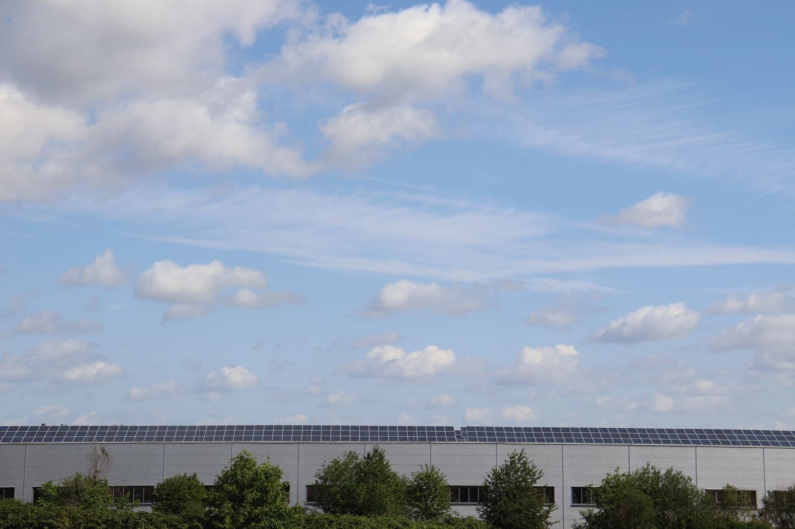 Solar panels on a UK metal-fabrication workshop roof